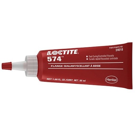 Henkel Gasketing, Anaerobic, Metal Flange Rigid, 50 Ml 574 50ML IDH 230649